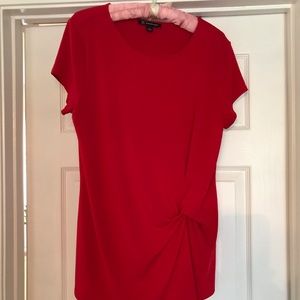 INC asymmetric cap sleeve top.